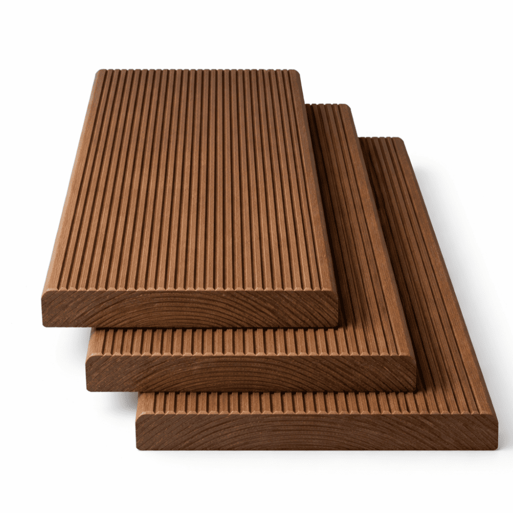 Террасная доска из термоясеня, вельвет, 20 мм., длина 800-3000 мм., сорт "Экстра"