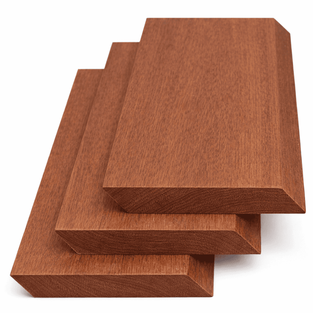 Скошенный планкен из мербау, 19*140*1500-4200 мм.