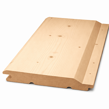 Имитация бруса из хвои на фасаде современного загородного дома, крупный план текстуры древесины