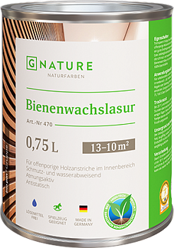 470/471 Лазурь с пчелиным воском GNATURE 